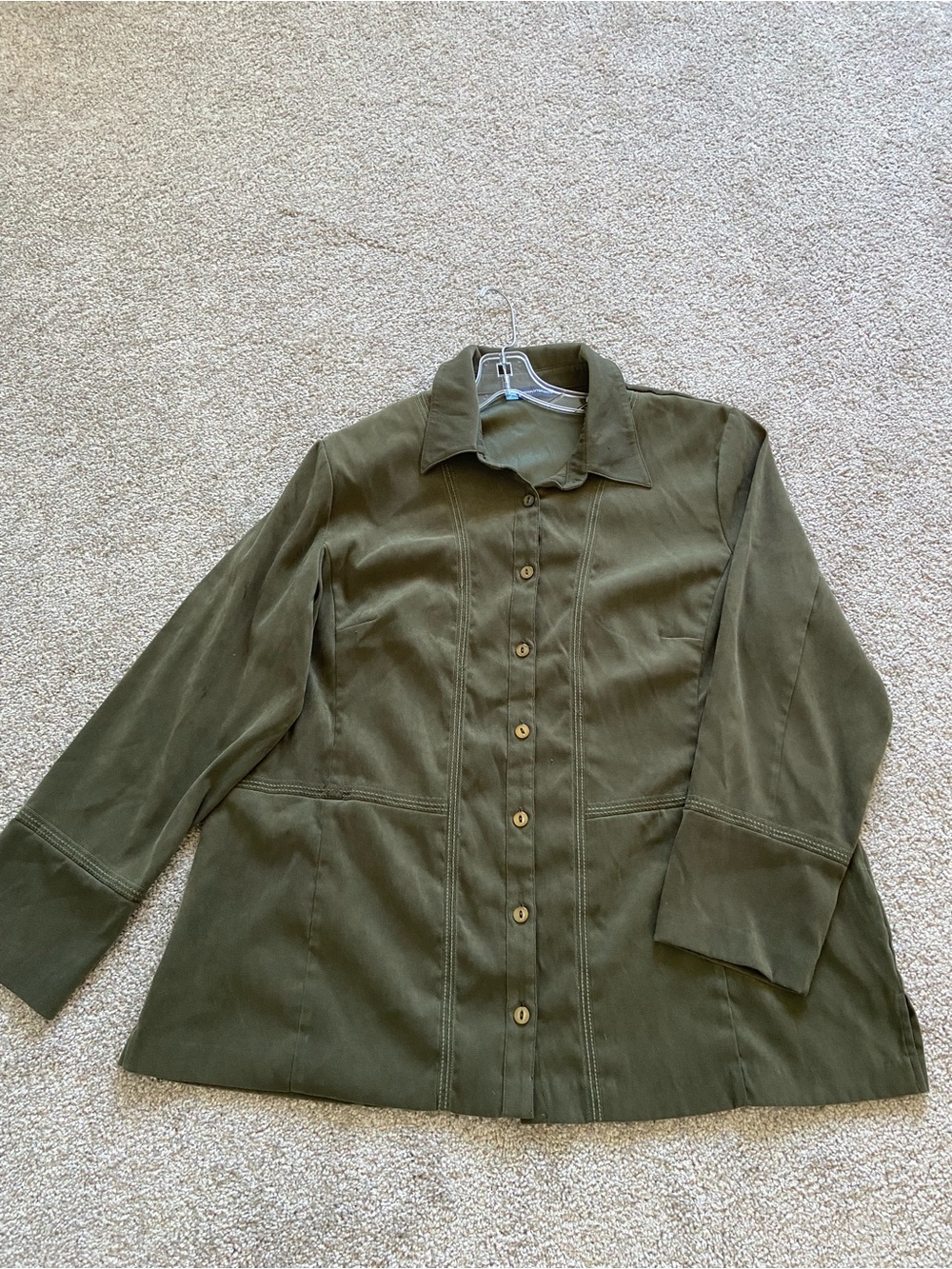 Penningtons Olive Green Button-Front Blazer
